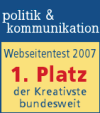 1. Platz beim Webseitentest 2007 - die Kreativste